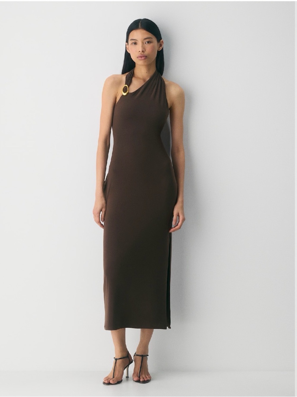 Aritzia/Ten Smooth Matter Shadowplay Halter Dress